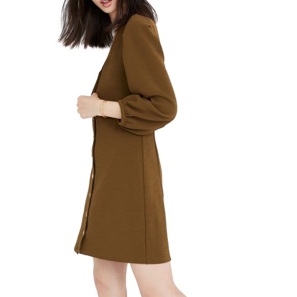 Texture & Thread Balloon-Sleeve Dress - Picture 2 of 11